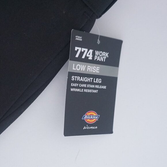 Dickies Black 744 Low Rise Straight Leg Wrinkle Resistant Work Pants Size 10R - Picture 7 of 13
